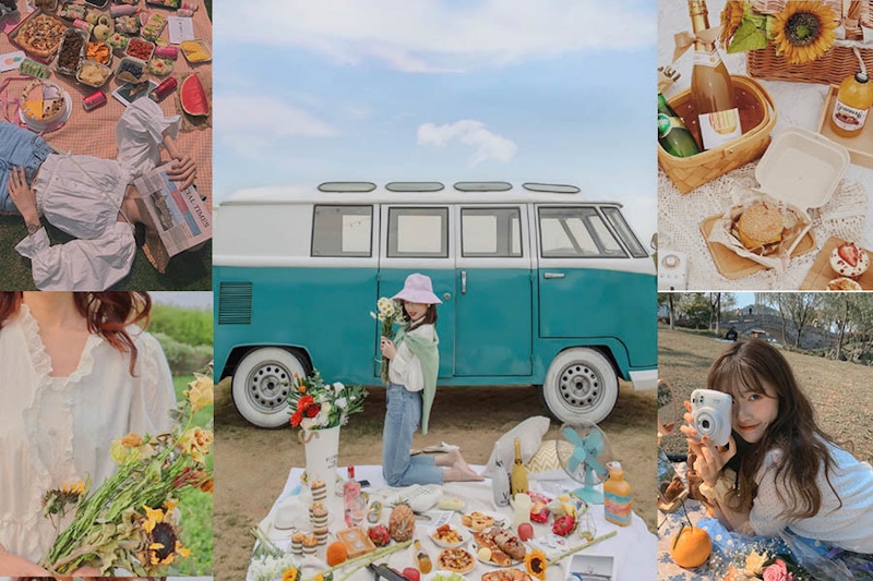 《夏日野餐特輯》妝容、道具、濾鏡、穿搭，絕美全攻略，怎麼拍都是絕美出遊趣～｜拍照打卡