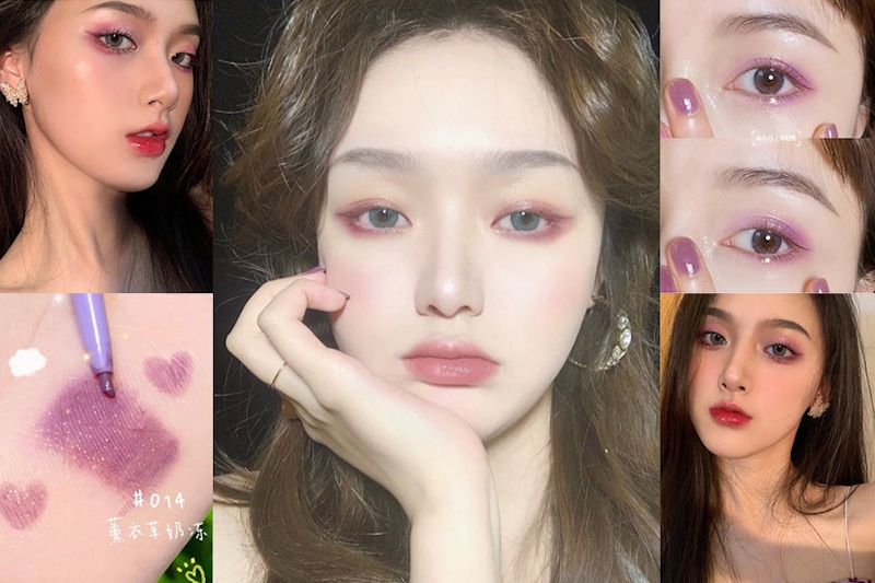 電力十足的桃花眼妝太勾人！香芋眼妝媚眼如絲，隨便一媚眼都能桃花找上門～｜眼妝教學