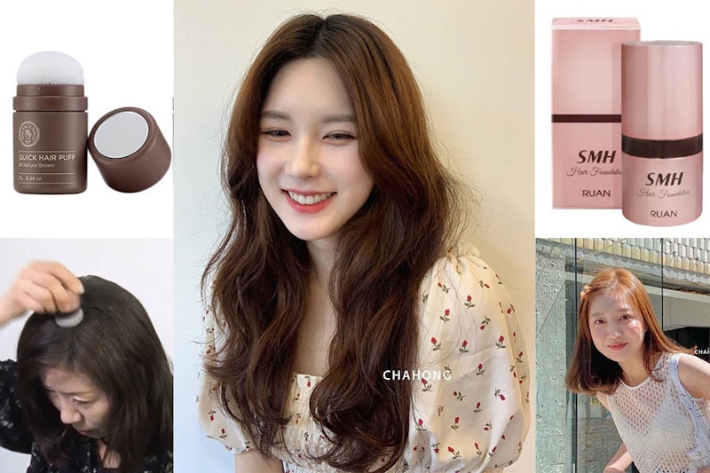 遮布丁、白髮超方便！染髮粉撲拍拍頭髮上新色！｜染髮粉撲推薦