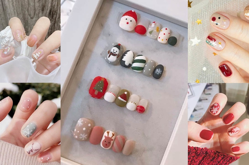《聖誕指甲彩繪》麋鹿、耶誕老公公上手不只可愛還很仙～童趣、質感任妳挑！｜美甲推薦