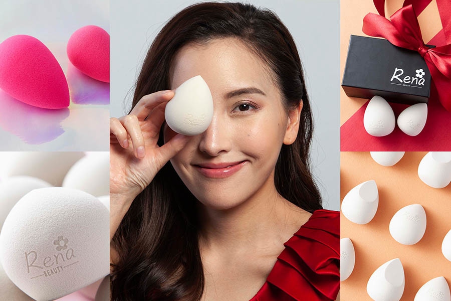 2021美妝蛋界黑馬《Rena超貼妝美妝蛋》神用法，水光肌打造神器價格只要BB蛋一半？｜美妝蛋推薦