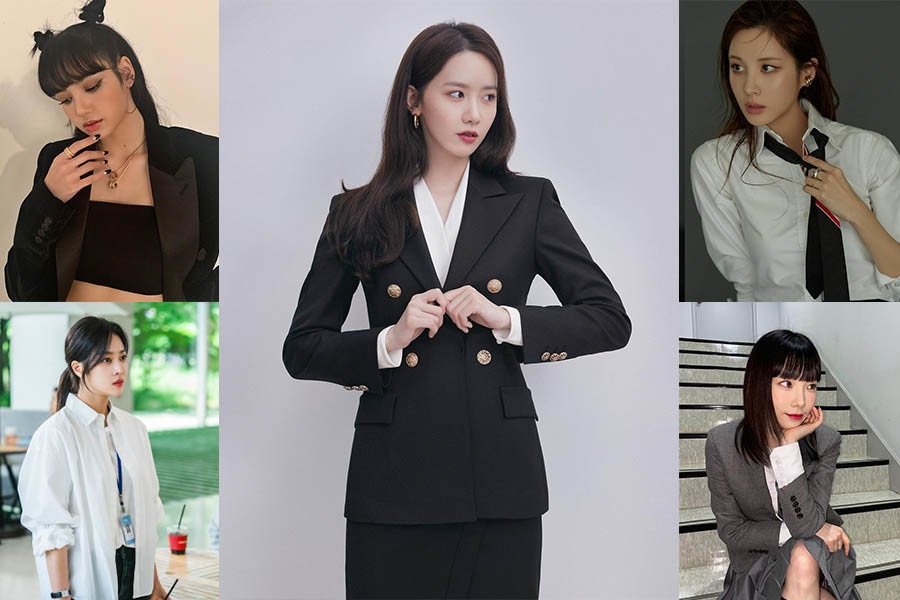 太妍、潤娥、趙寶兒《襯衫x西外》示範OL職場假小子中性穿搭，開會提案也超帥！｜穿搭推薦