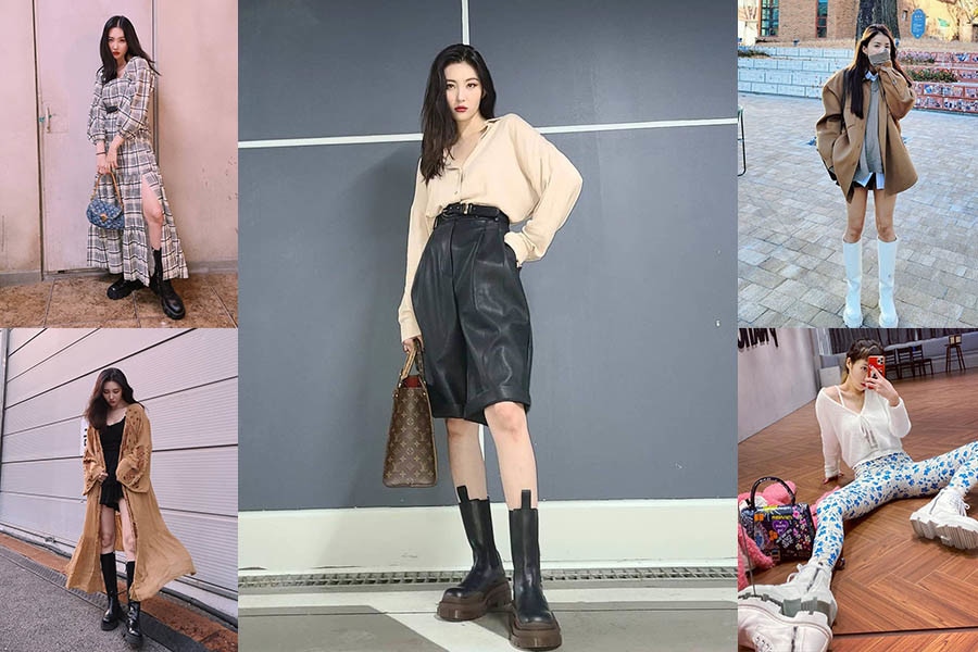 回暖曬腿囉！第一腿精宣美、長腿姊姊李是英「軍靴穿搭」公式，趁暖帥一波｜穿搭技巧