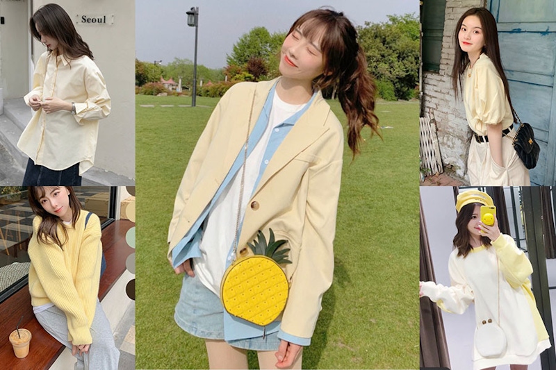 2021 Patone流行色，從春夏的《黃色系穿搭》找蹤影，少女感UP超吸睛｜穿搭推薦