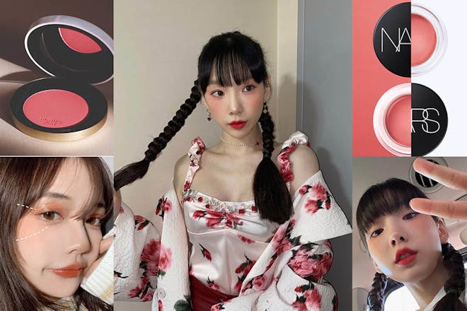 太妍「眼下腮紅」妝容解析,大範圍暈染顯時髦,與眼影融合剛剛好|腮紅技巧