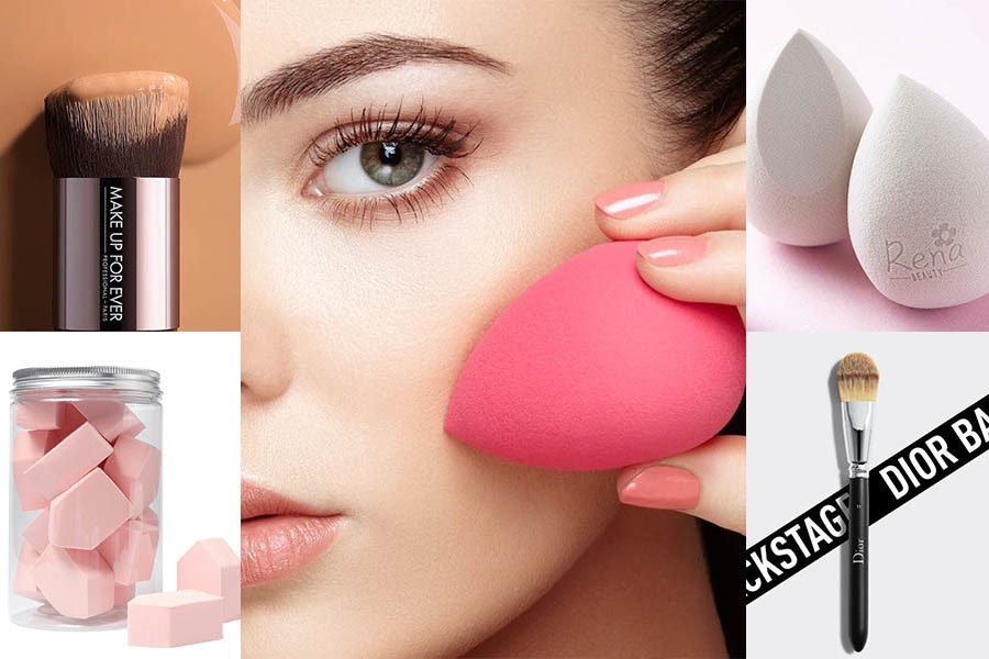 懶人服貼底妝來顆美妝蛋就對了～底妝想服貼除了挑選合適粉底液，上妝工具也很重要，你用哪一種？｜上妝工具推薦