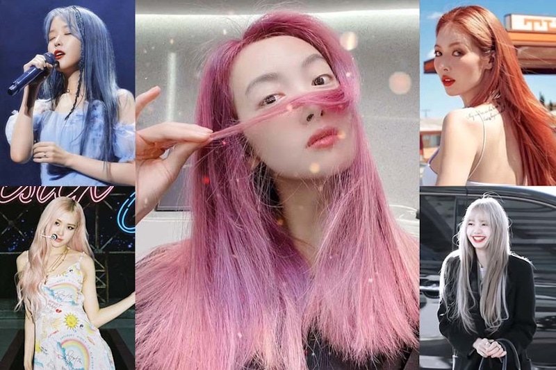 宋茜2021夏日限定漸層粉紫髮色超吸睛，韓女團那些令人印象深刻的夢幻髮色｜髮色推薦