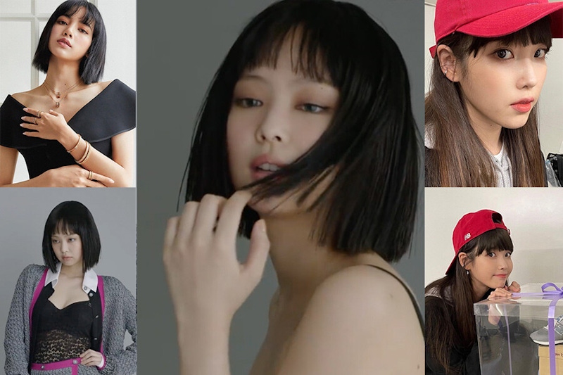 Jennie短髮造型神似Lisa？IU近日亮相也剪了妹妹頭～女星們逆齡瀏海潮又辣又萌｜女星髮型