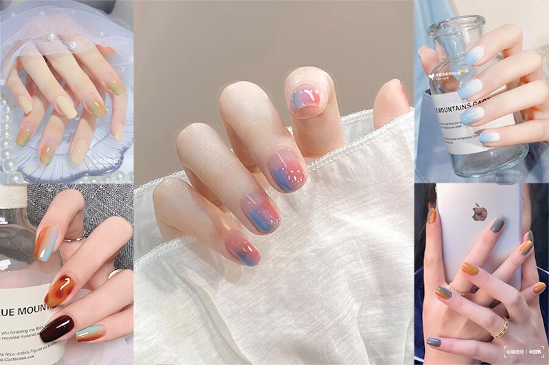 雙色漸層美甲彩繪圖鑑～仙氣X俏皮，指尖自帶高級感，指甲入門者誰能不愛呢？